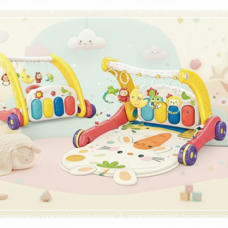 Step & Play – Interaktiv & Sicher – 3-in-1-Lauflernhilfe & Baby-Fitnessstudio