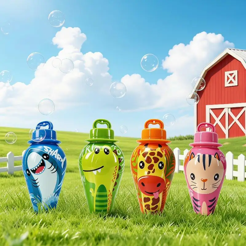 BubblePals – Fröhlich & Verspielt – Auslaufsicherer Mini-Seifenblasen-Spender mit Tiermotiven