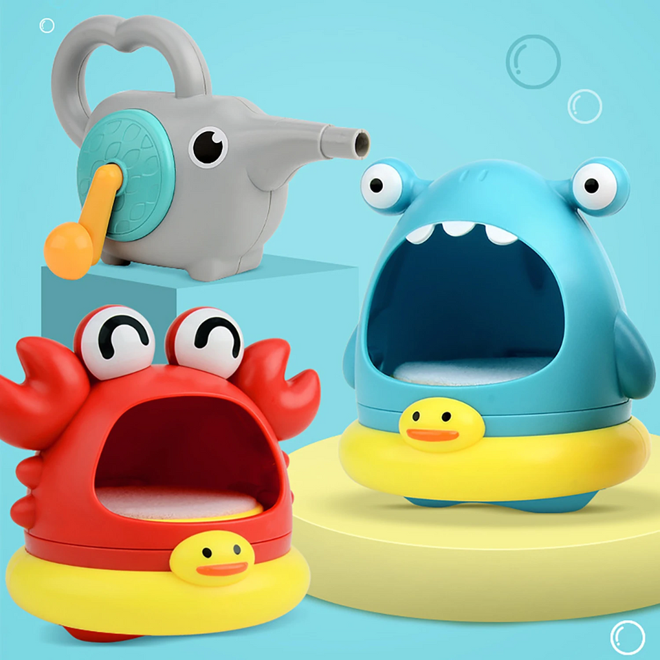 BubblePlay – Lernreich & unterhaltsam – Krabben-Seifenblasen-Badespielzeug