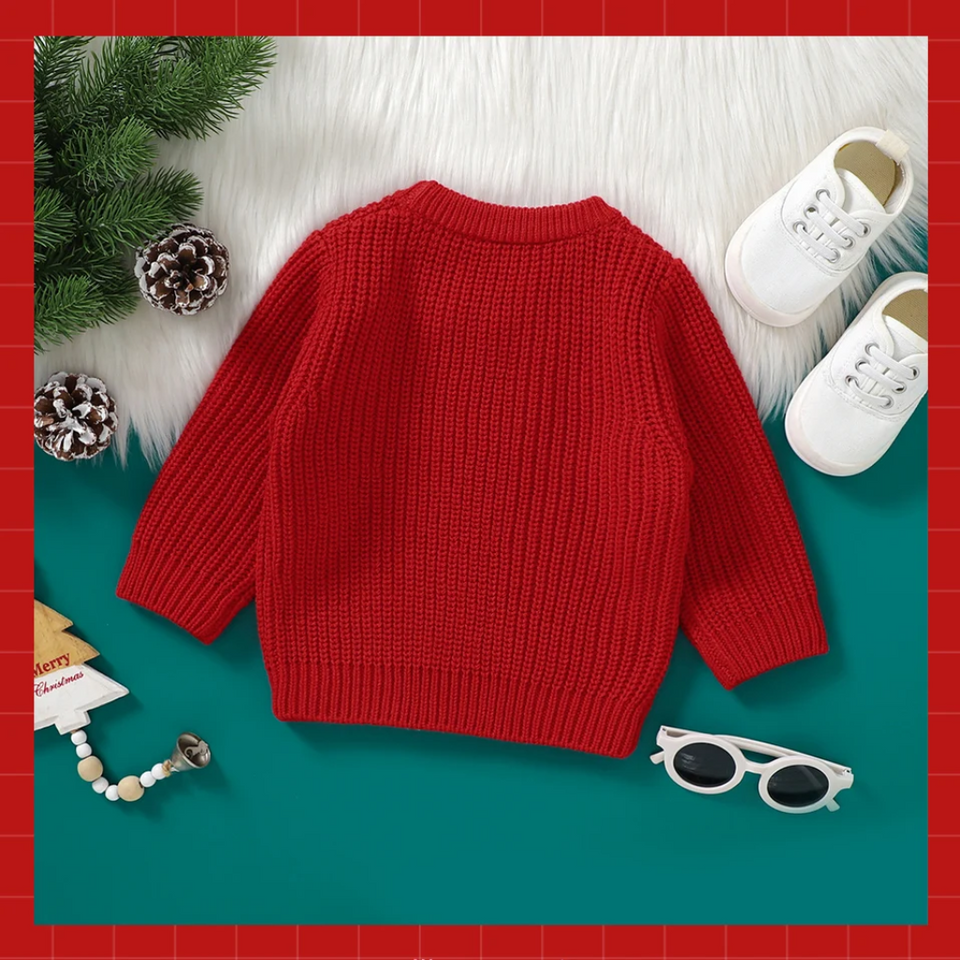 JoyKnit – Gemütlich & warm – Weihnachtspullover mit Aufdruck
