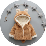 CozyPrincess – Warm & weich – Plüschjacke für Mädchen mit Kapuze