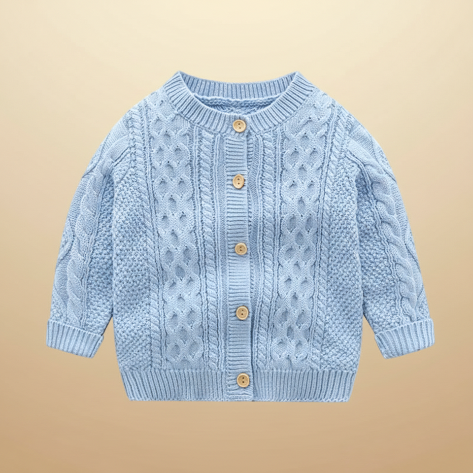 CozyCub – Bequem & Modisch – Gestrickter Kinder-Cardigan-Pullover