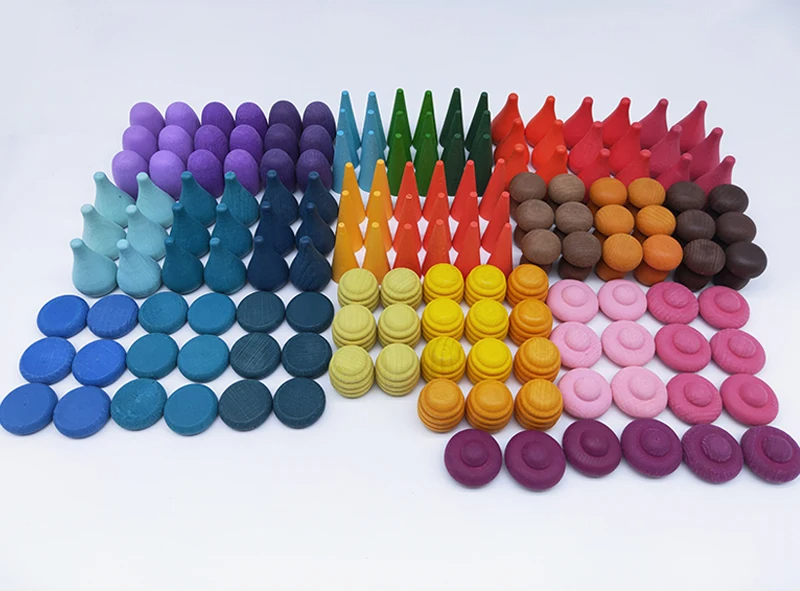 Rainbow Blocks™ – Kreativer Färbespaß – Hölzernes Ausmalspiel-Set