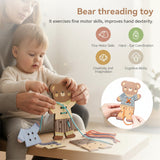 ThreadBear – Niedlich & Lehrreich – Montessori-Fädelspielzeug Bär