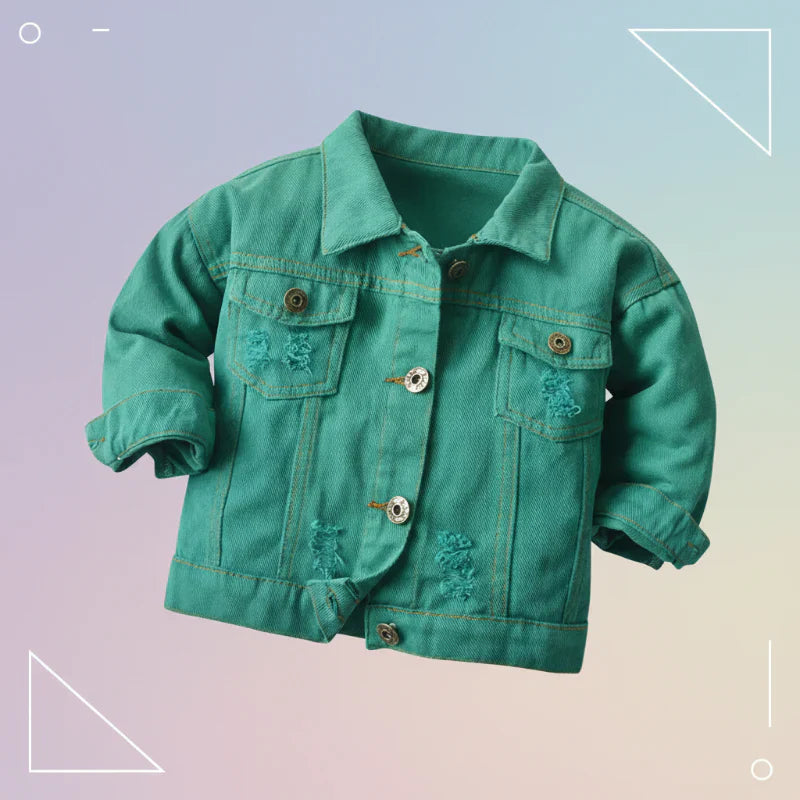 Candy Color Jeansjacke – Leichte Jeansjacke für Kinder