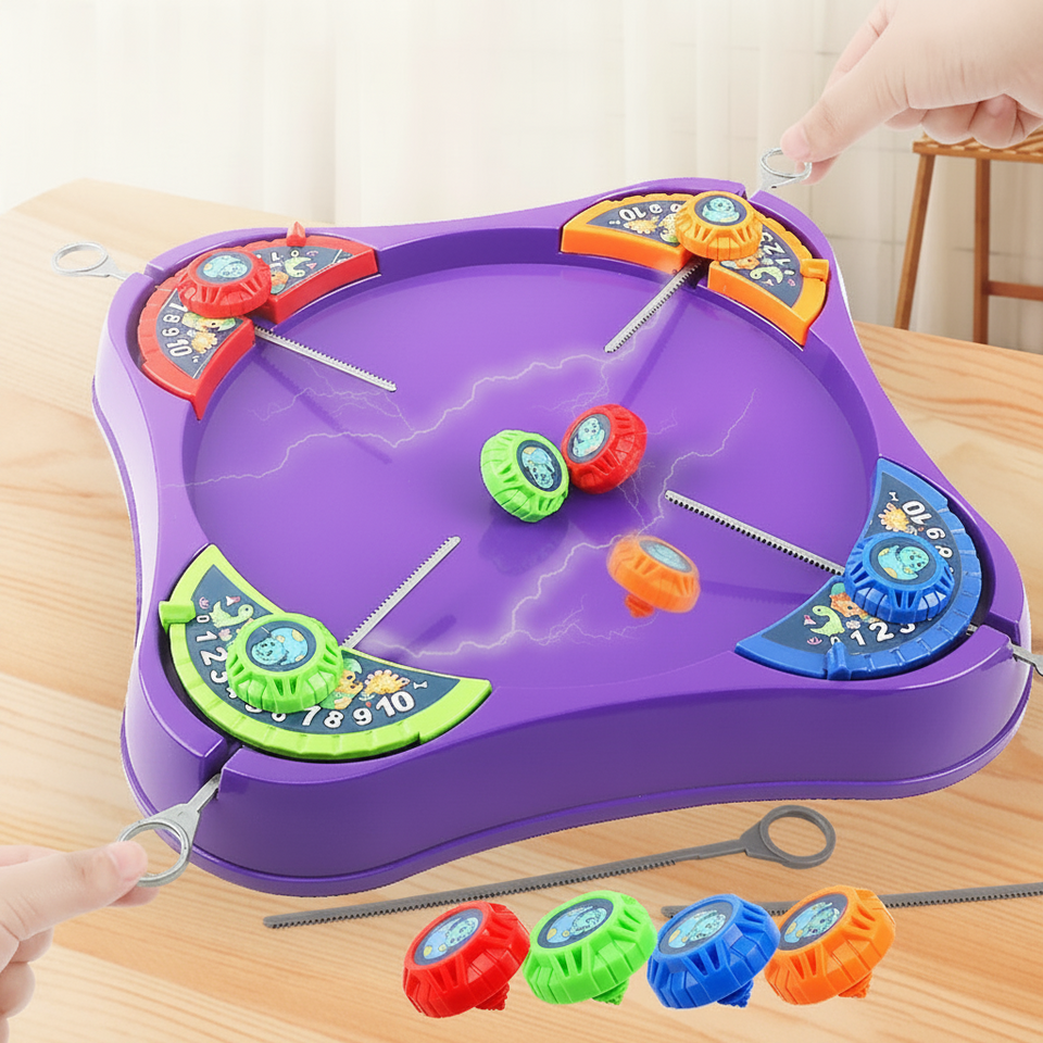 SpinArena – Aktiv & Interaktiv – Spielset mit Zugschnur und Kreisel