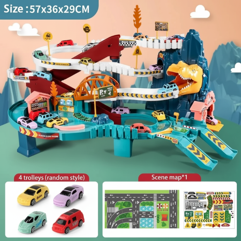 JurassicRun – Cool & Lehrreich – Dino-Rennbahn mit Autos