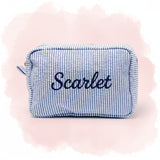 Striped Name Pouch – Individuell & stilvoll – Kosmetiktasche