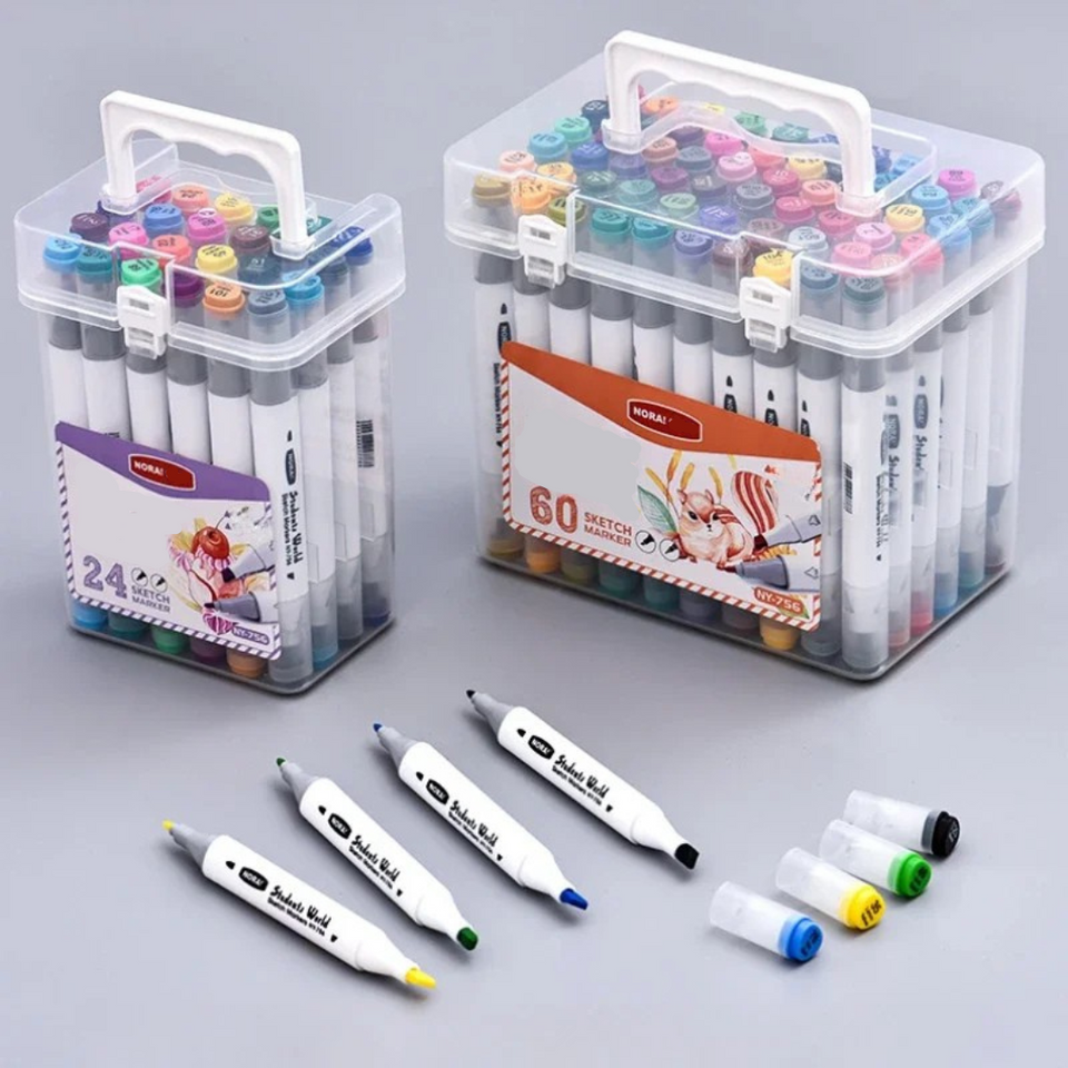 HighlightPro – Doppelt & bunt – Geruchsneutrale & abwaschbare Schulstifte