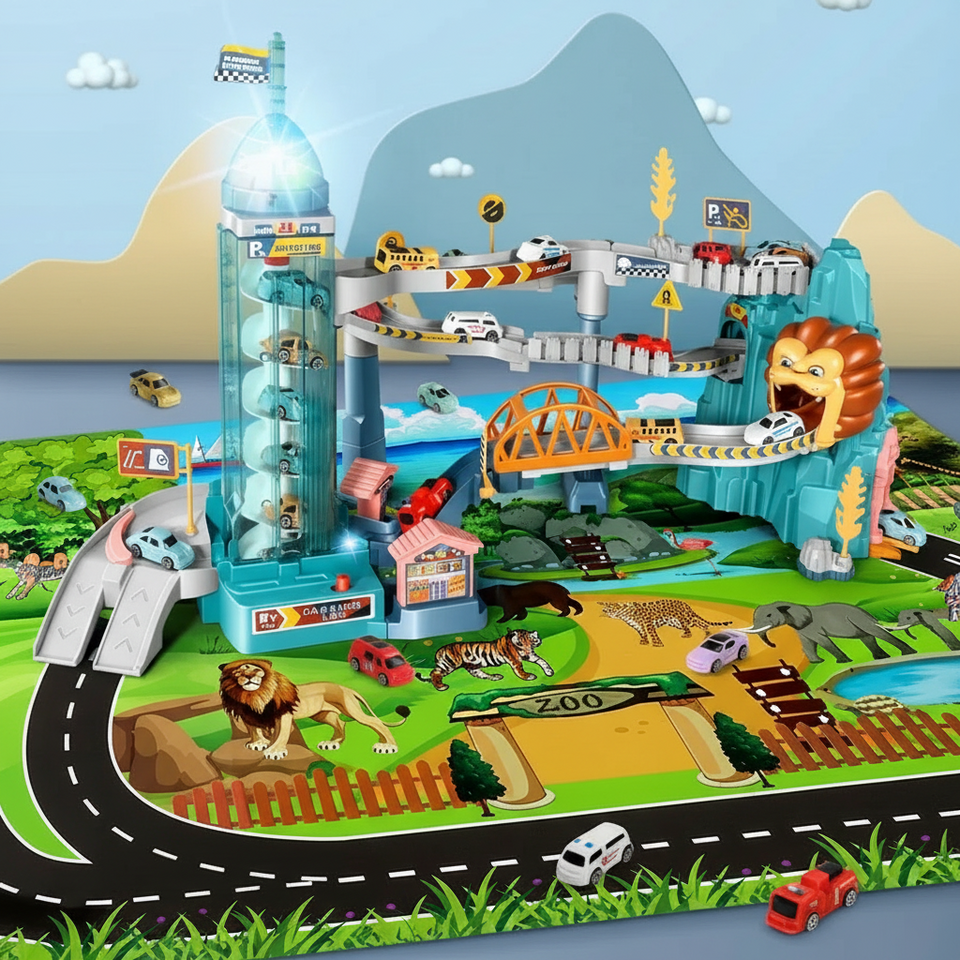 AutoWorld – Lernreich & interaktiv – Elektrisches Parkhaus-Spielset