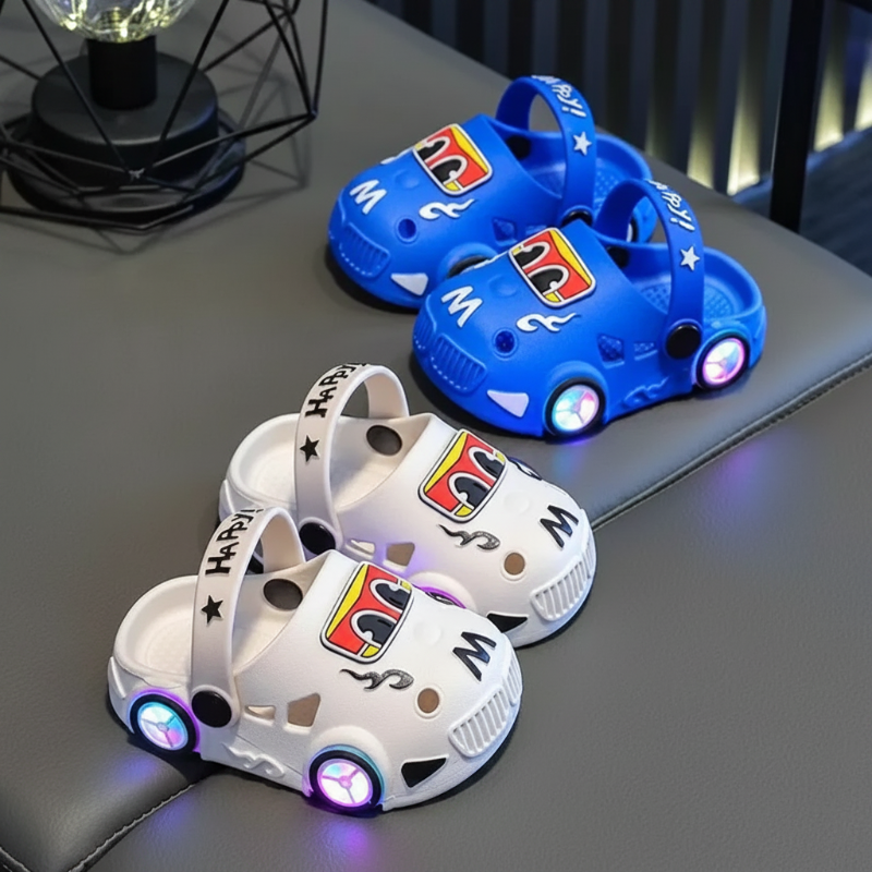 GlowRun – Stilvoll & lustig – LED-Auto-Hausschuhe