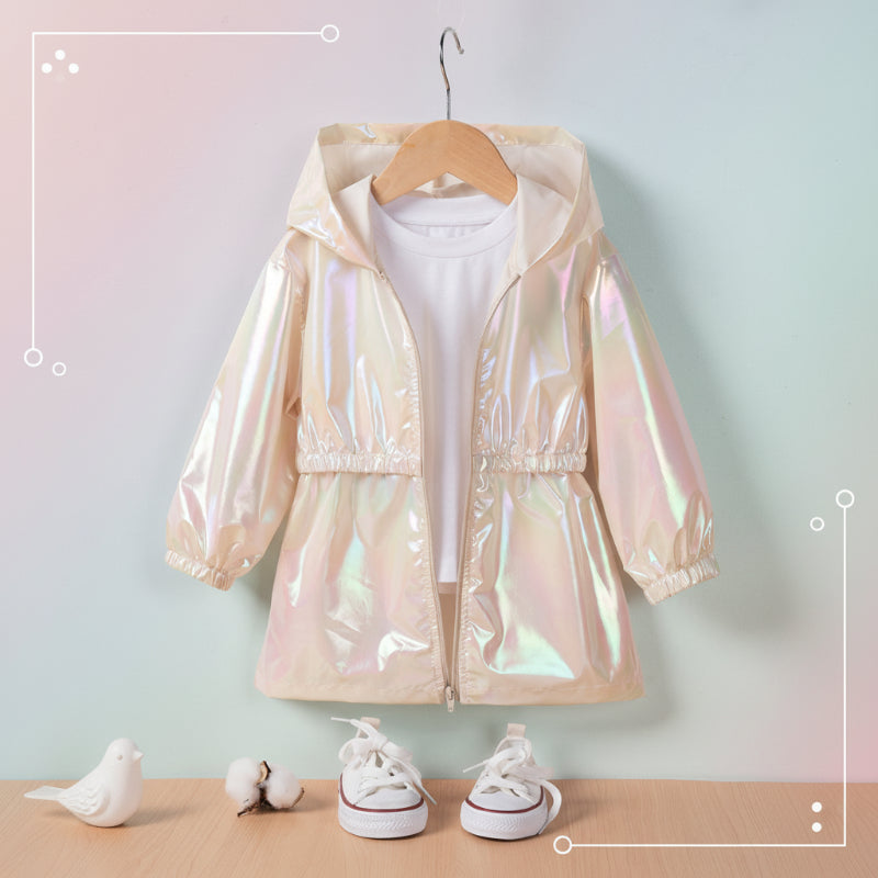 LumiBreeze – Glänzend & Leicht – Kinder-Regenjacke mit Kapuze