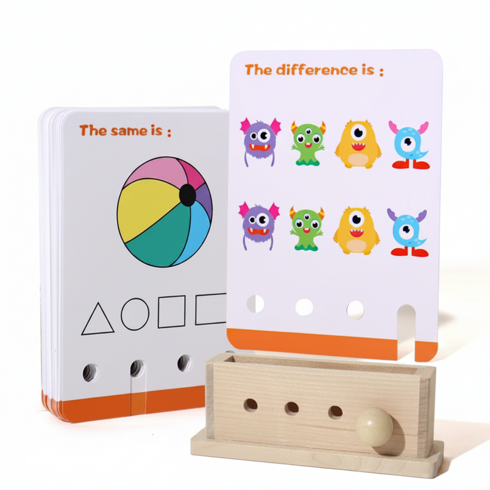 BrainyKids – Logisch & Unterhaltsam – Pädagogisches Kartenspiel aus Holz