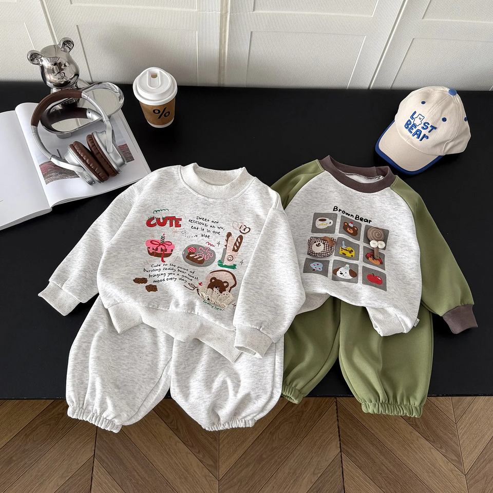 MiniBuddy – Weich & praktisch – Kinder-Pullover-Set mit langen Ärmeln