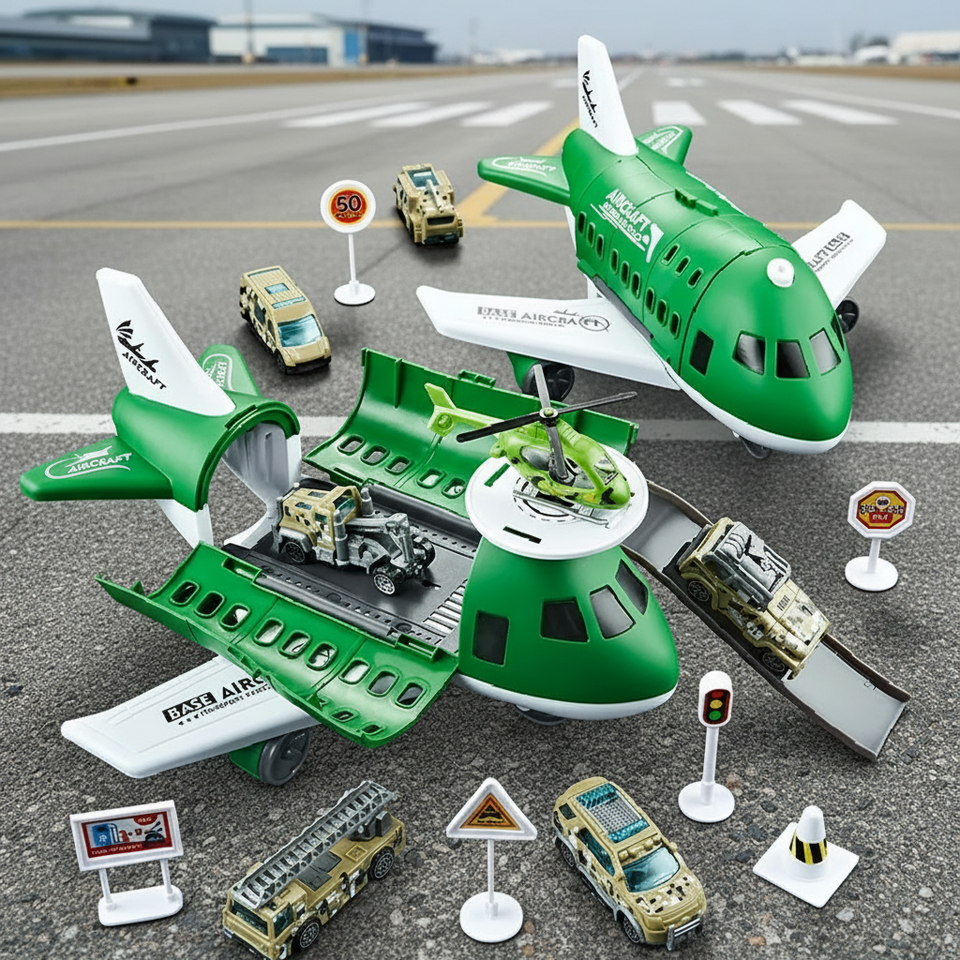 MiniAirBase – Interaktiv & Lehrreich – Flughafen-Spielset mit Fahrzeugen