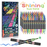 ArtShine – Farbenfroh & funkelnd – Set mit doppelseitigen Glitzer- und Leuchtstiften