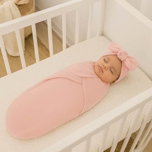 DreamNest – Ruhe & Komfort – Luxuriöses Wickeltuch mit Mütze