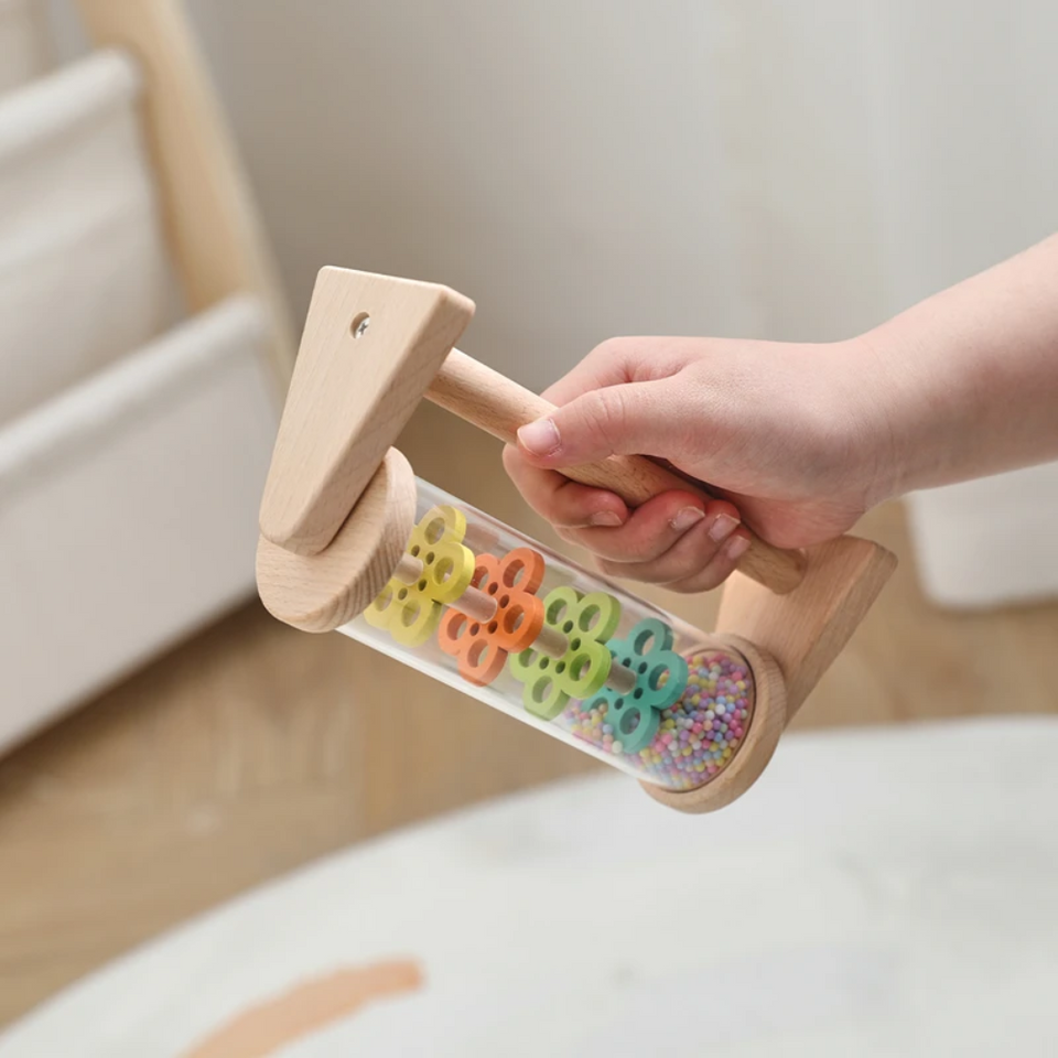 TinyMelody – Beruhigend & lehrreich – Musikspielzeug aus Holz mit Regengeräusch