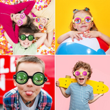 FunGoggles – Lustig & interaktiv – Spielzeugbrille mit großen, blinzelnden Augen