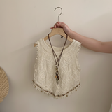 TinyTrends – Boho-Chic & Niedlich – Gehäkeltes Oberteil mit kariertem Rock