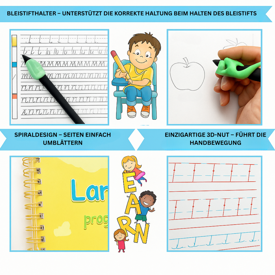 Calligraphy Book™ | Die erste Einführung ins Schreiben - Schreibbuch