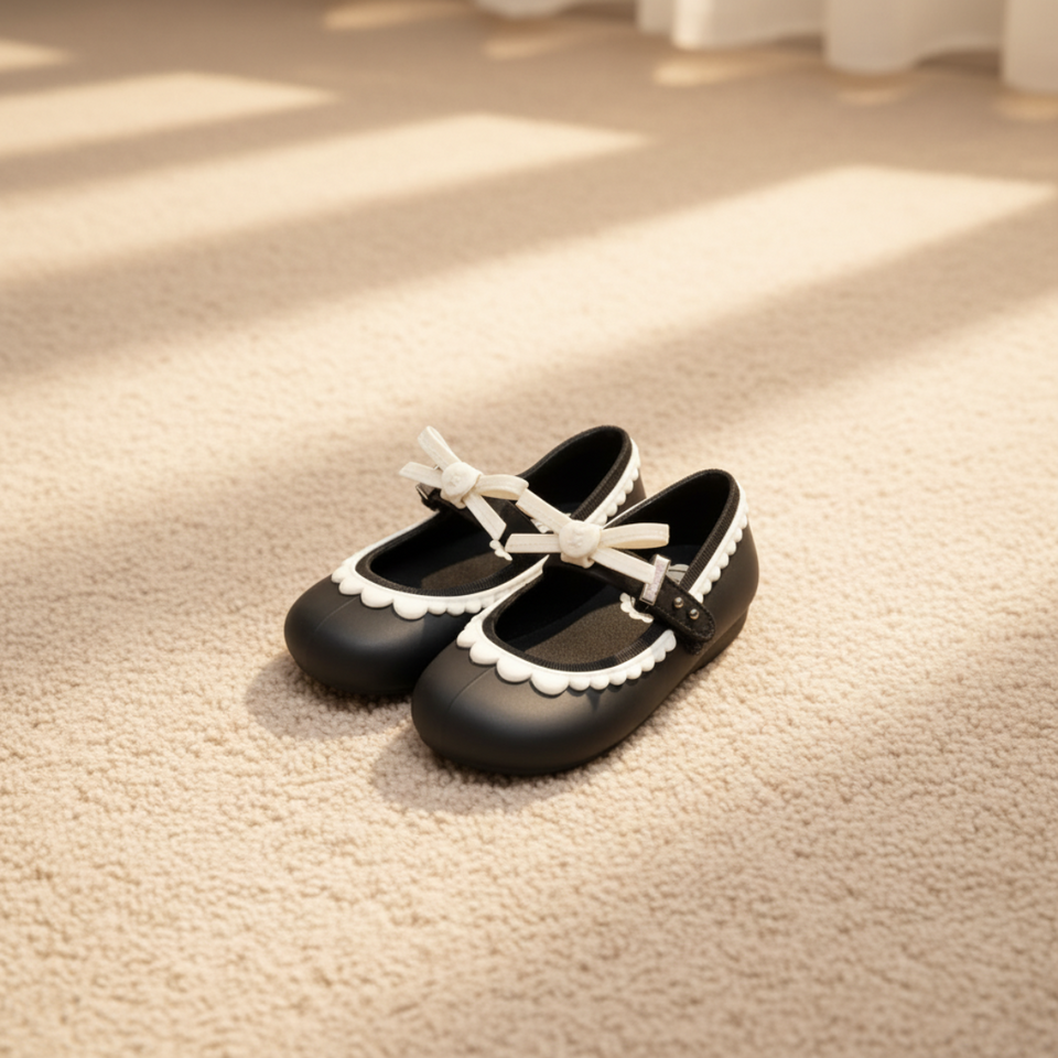 MiniChic – Eleganz & Stil – Kinderschläppchen mit Schleife