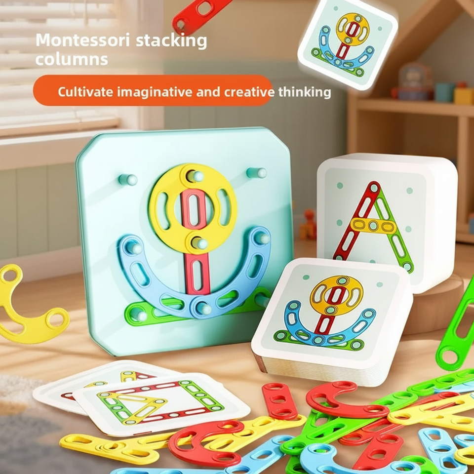 ShapeGenius – Kreativ & Lernreich – Geometrisches Pegboard-Puzzle