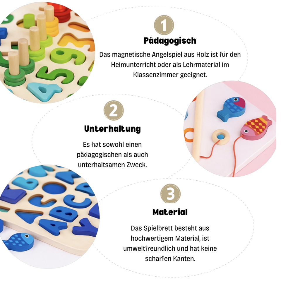 Woods™ | Entwicklung von Fähigkeiten - Montessori-Spielbrett aus Holz
