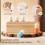 Color Spring – Spielen & Entwickeln – Sensorisches Babyspielzeug aus Holz