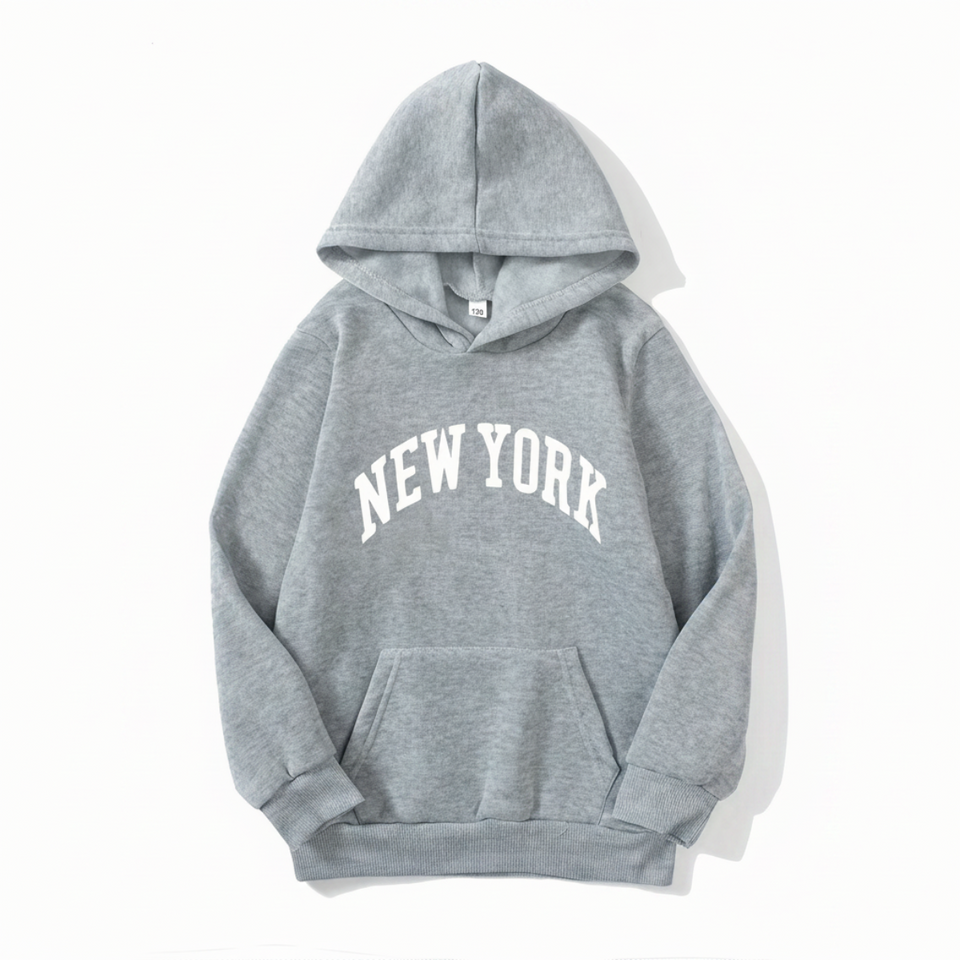 MiniUrban – Gemütlich & stilvoll – Kapuzenpullover mit Los-Angeles-/New-York-Aufdruck