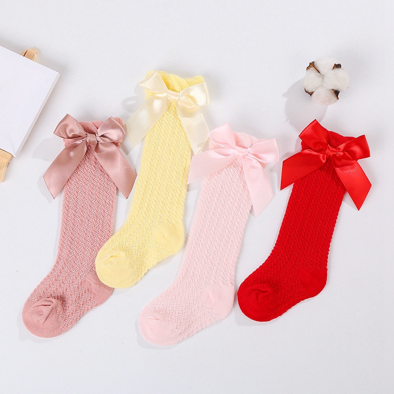 LittleCharm – Zart & stilvoll – Kniestrümpfe für Mädchen mit Schleife