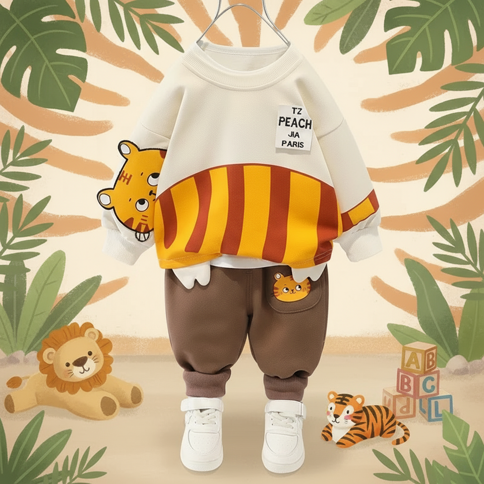 Mini Fashion™ - Warm & Weich – Zweiteiliges Kinderbekleidungsset