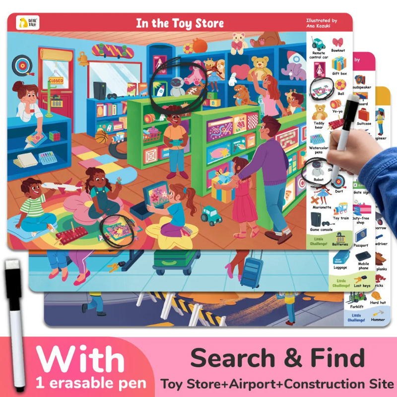 Search and Find Game – Lernen & Spielen – Aktivitätsbuch