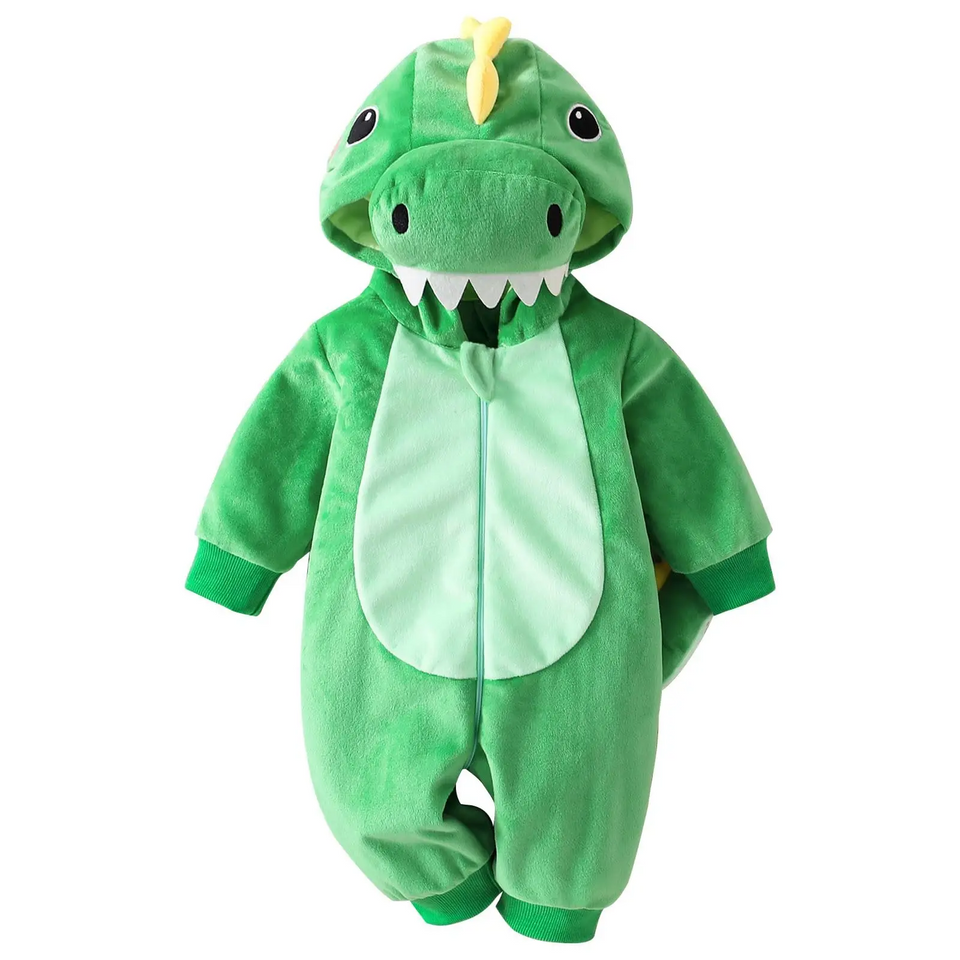 RoarBuddy – Niedlich & verspielt – Baby-Dinosaurier-Strampler mit Kapuze
