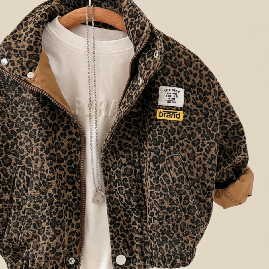 Mini Fashion – Cool & bequem – Jacke mit Leopardenmuster