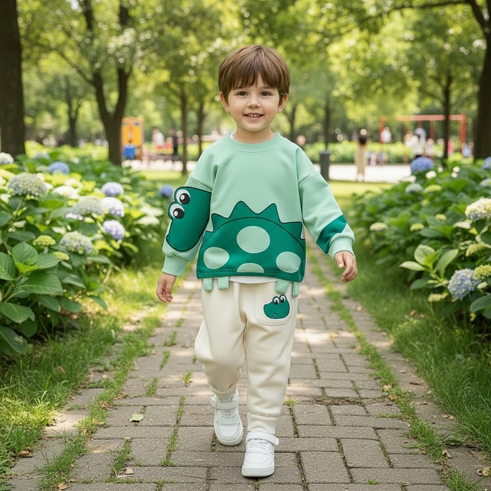 Mini Fashion™ - Warm & Weich – Zweiteiliges Kinderbekleidungsset