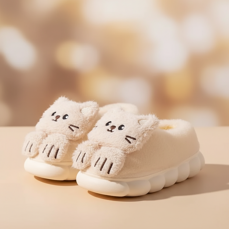 SnuggleKitty – Wärme & Geborgenheit – Katzen-Hausschuhe für Kinder