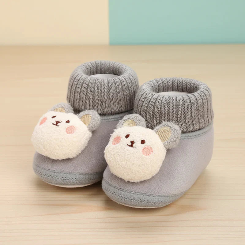 CuddleSteps – Warm und rutschfest – Tier-Babyschuhe