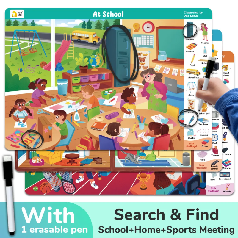 Search and Find Game – Lernen & Spielen – Aktivitätsbuch