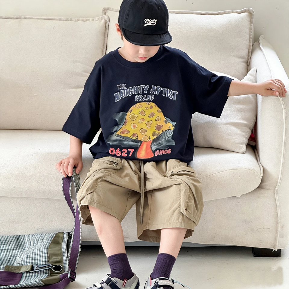 MushroomPlay – Casual & Streetwear – Oversized-T-Shirt mit Pilz-Print