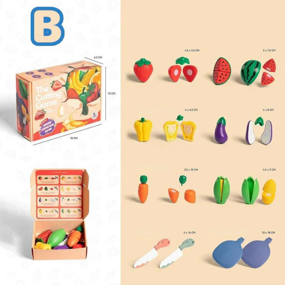 Fruitigo – Lernen & Spielen – Montessori Obstschneideset