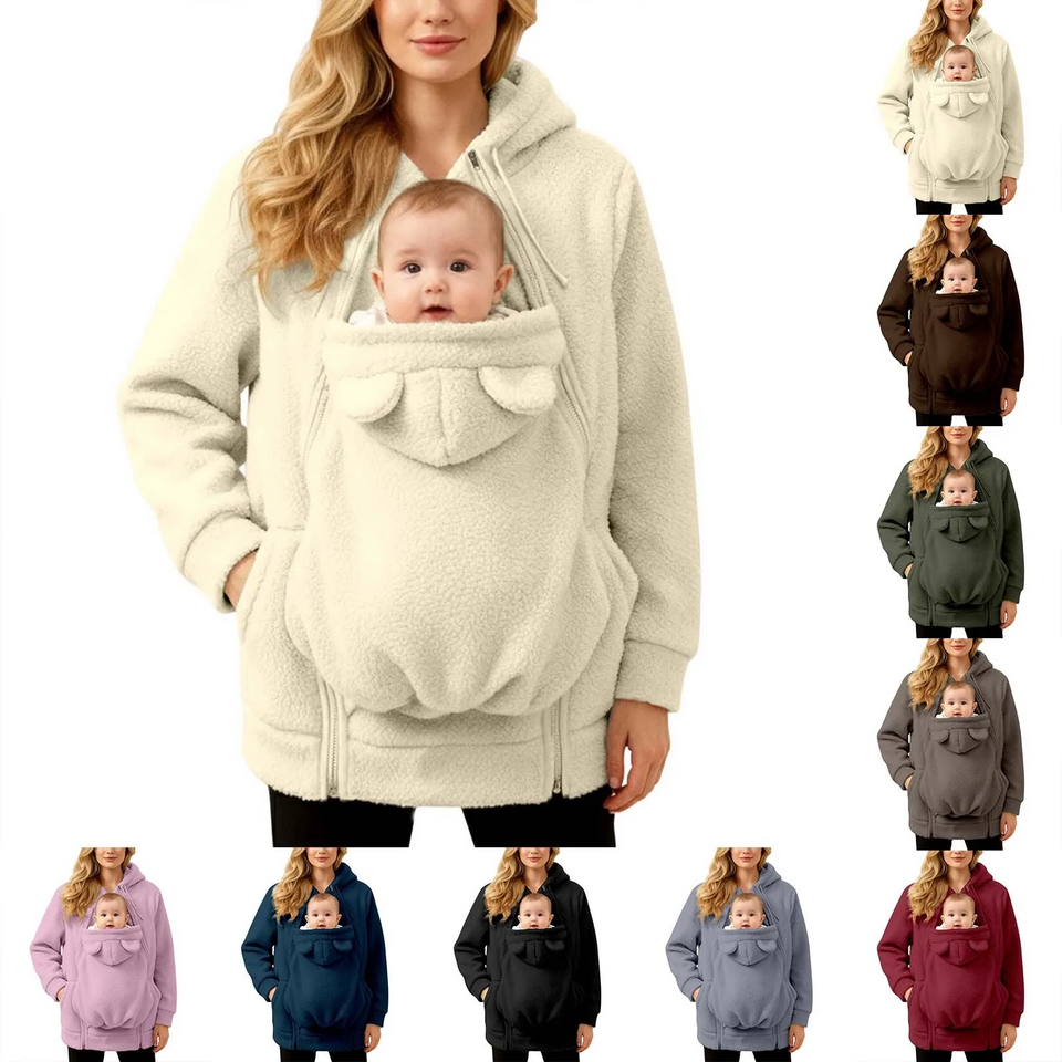 MamaNest – Warm & praktisch – 2-in-1-Tragejacke für Mama und Baby