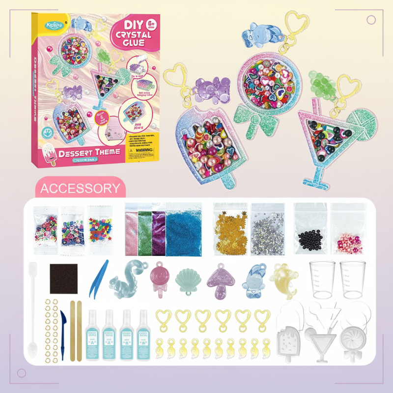 DIY Crystal Keychain Kit – Kreativ & Verspielt – Bastelset für Schlüsselanhänger