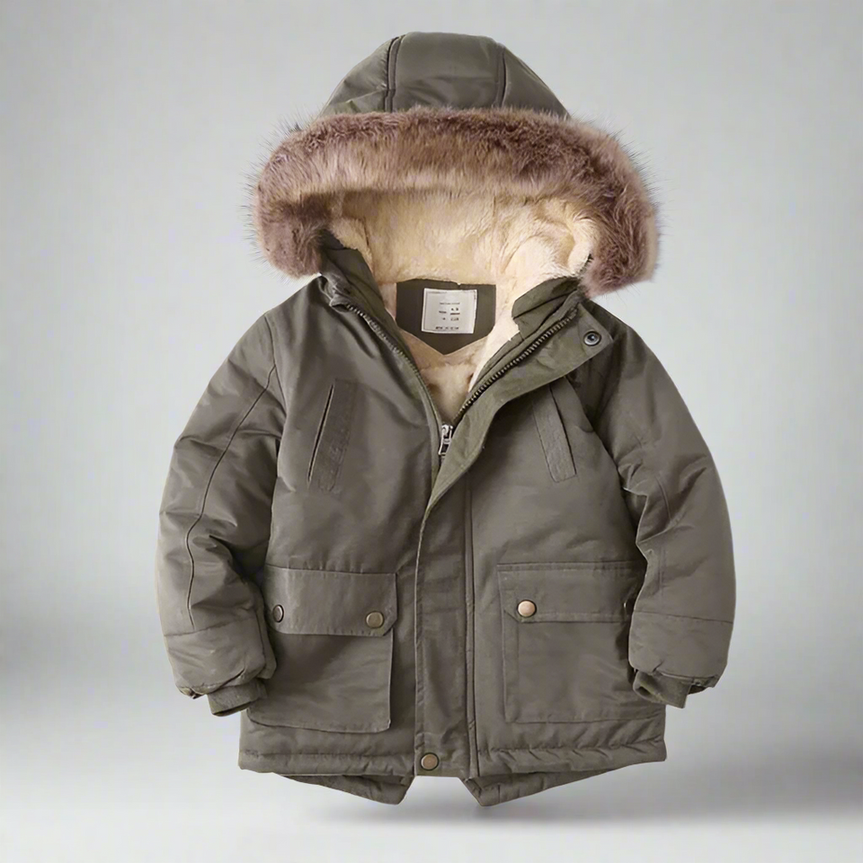 CozyTrend – Eleganter & warmer Parka-Wintermantel mit Pelzkragen