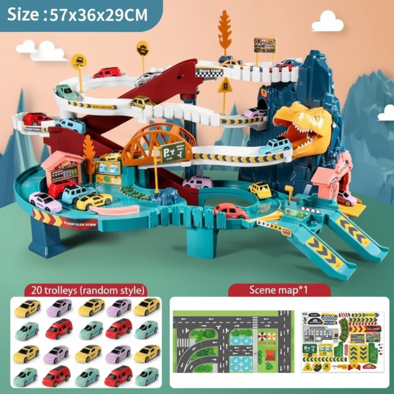 JurassicRun – Cool & Lehrreich – Dino-Rennbahn mit Autos