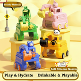 TinyExcavators – Einzigartig & praktisch – Bagger-Trinkflasche mit Strohhalm