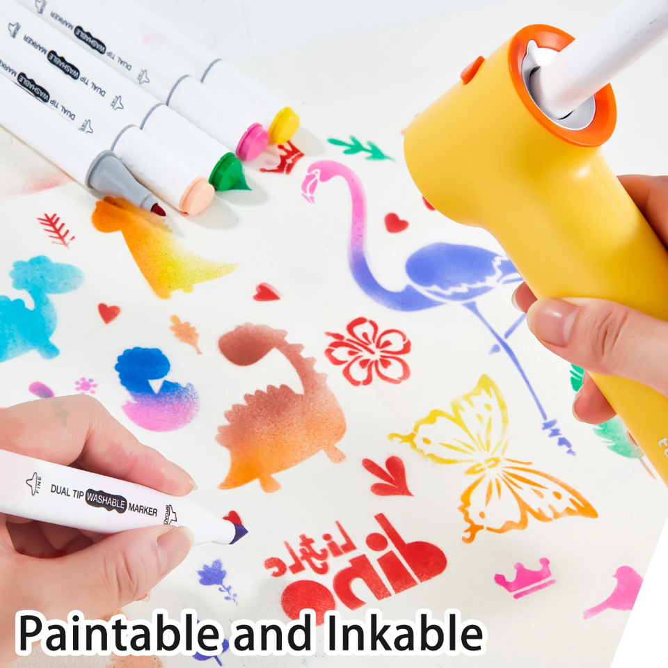 PaintBuddy – Kreativ & Lernreich – Tragbares Airbrush-Zeichenset