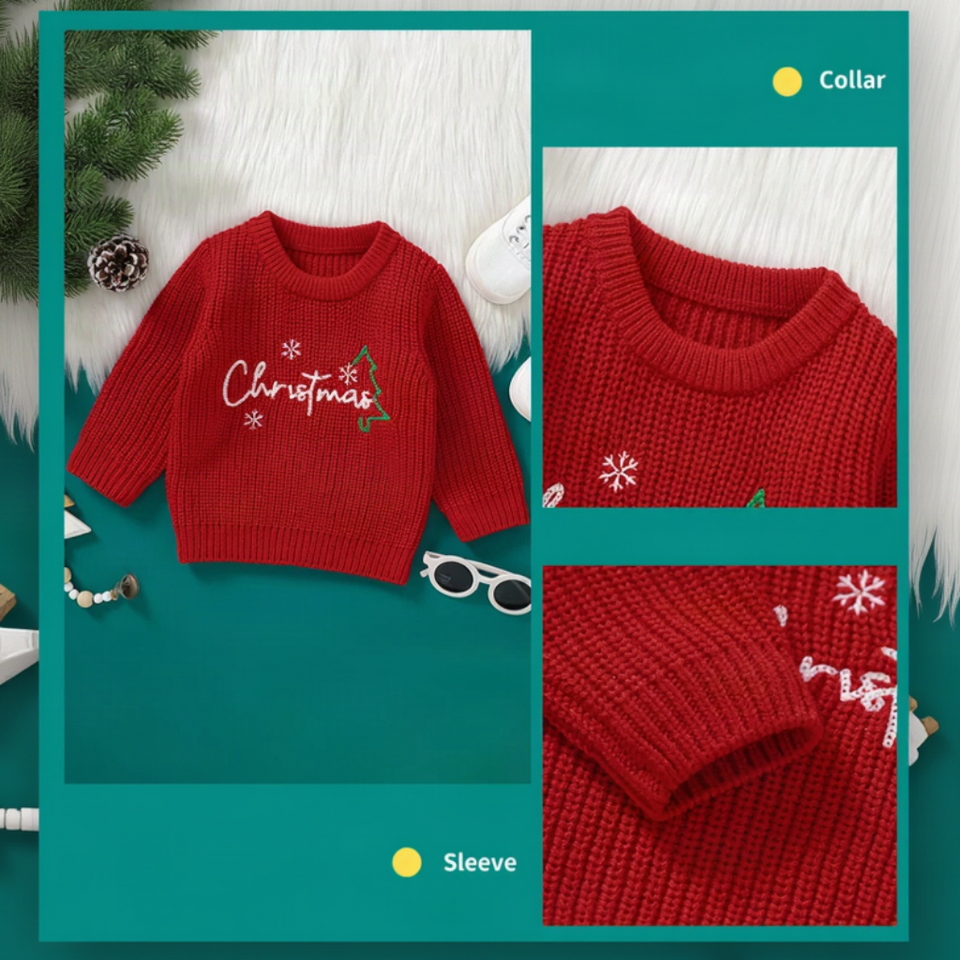 JoyKnit – Gemütlich & warm – Weihnachtspullover mit Aufdruck