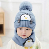 Mini Fashion™ - Niedliches Pinguin-Design - Kindermütze und -schal