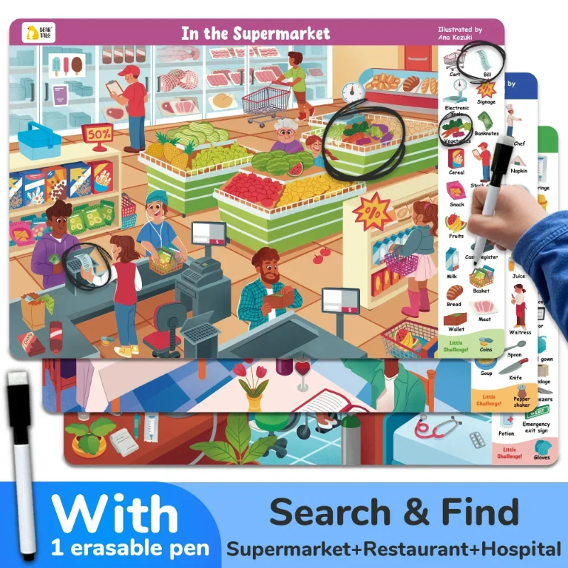 Search and Find Game – Lernen & Spielen – Aktivitätsbuch